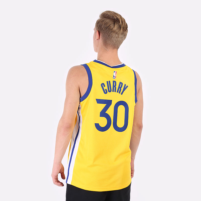 мужская желтая майка Jordan Stephen Curry Warriors Statement Edition 2020 CV9477-729 - цена, описание, фото 6